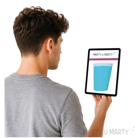 kubeczki papierowe classic pasek blekitny maki 250 ml 8 szt