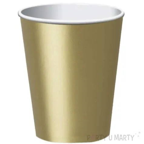 kubeczki papierowe classic xl zlote folat 350 ml 8 szt