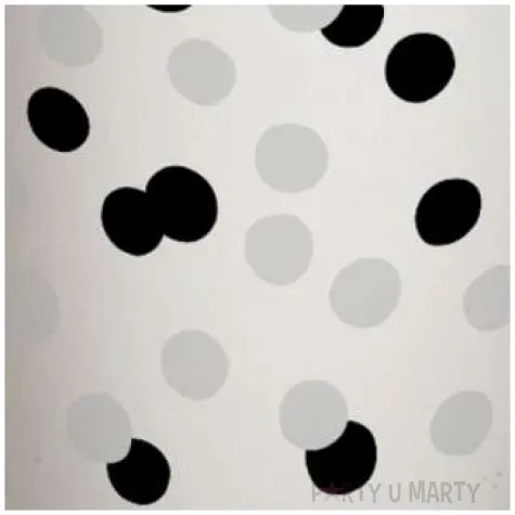 kubeczki papierowe czarno srebrne konfetti paw 250 ml 10 szt