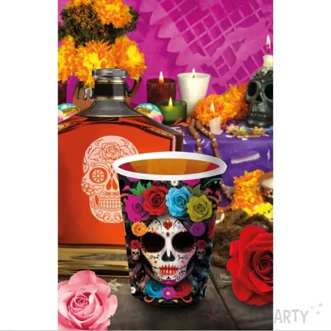 kubeczki papierowe czaszka dia de los muertos guirca 240 ml 6 szt