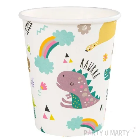 kubeczki papierowe dinozaury partypal 220 ml 6 szt