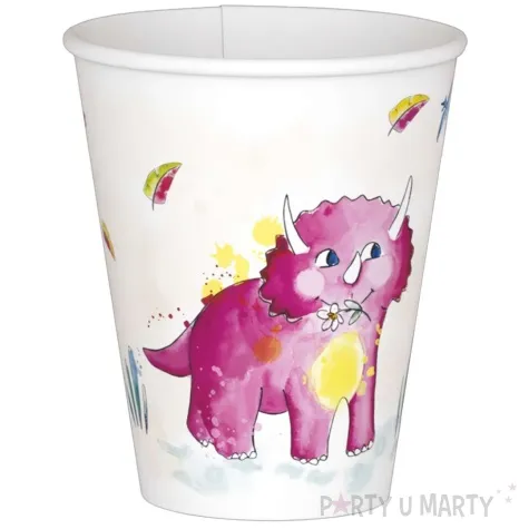kubeczki papierowe dinozaury triceratops ptitclown 250 ml 8 szt