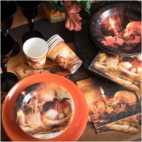 kubeczki papierowe dynia halloween 250 ml 10 szt