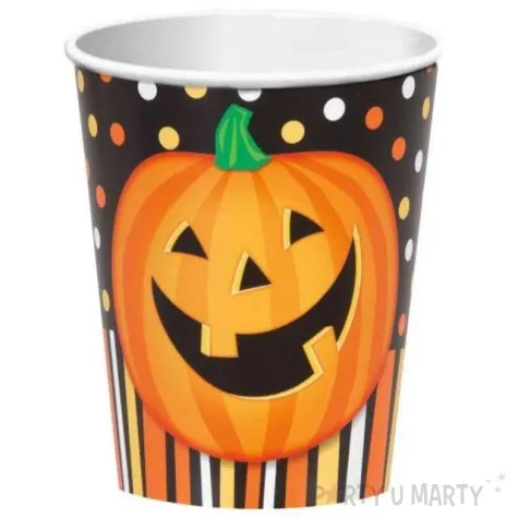 kubeczki papierowe dynia usmiechnieta unique 266 ml 8 szt