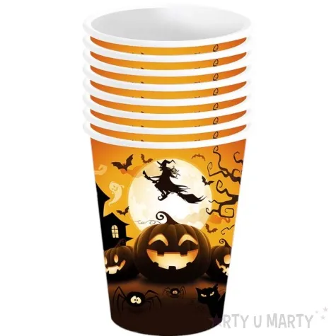 kubeczki papierowe dynie i czarownica halloween guirca 355 ml 6 szt