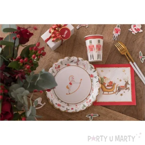 kubeczki papierowe dziadek do orzechow zolnierzyki santex 10 szt 270 ml