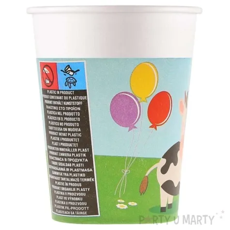 kubeczki papierowe farma zwierzeta procos 200 ml 8 szt