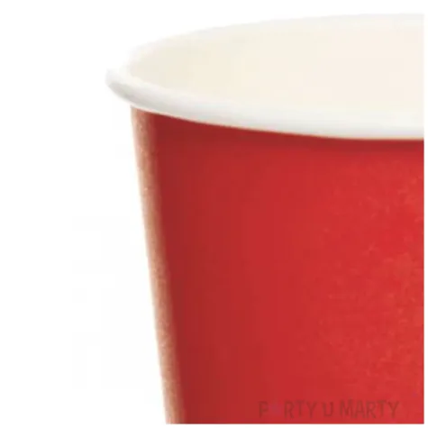 kubeczki papierowe fiesta czerwony amscan 237 ml 8 szt