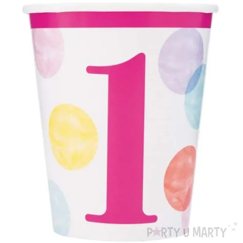 kubeczki papierowe first birthday unique 266 ml 8 szt