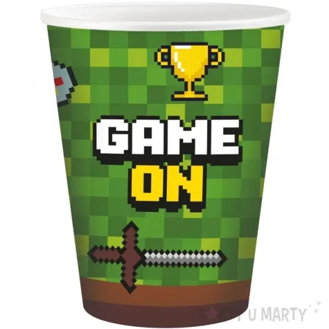kubeczki papierowe game on gaming party godan 200 ml 6 szt