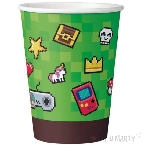 kubeczki papierowe gaming party godan 200 ml 6 szt
