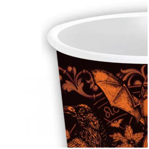 kubeczki papierowe gotyckie dynie halloween guirca 240 ml 6 szt