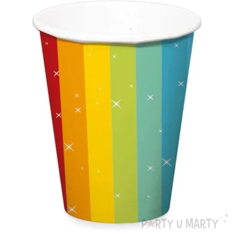 kubeczki papierowe grochy i paski mix folat 250 ml 6 szt