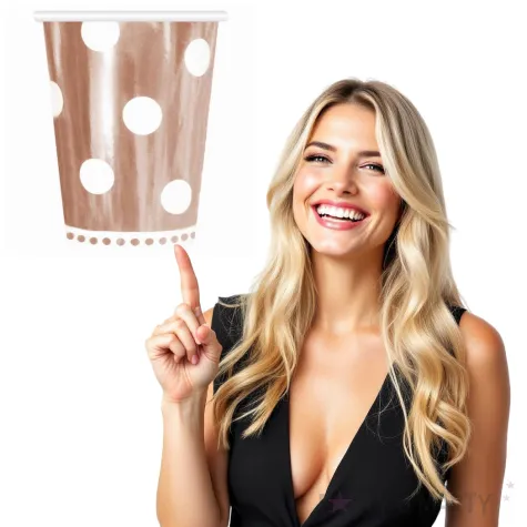 kubeczki papierowe grochy metalik rozowe zloto godan 266 ml 6 szt