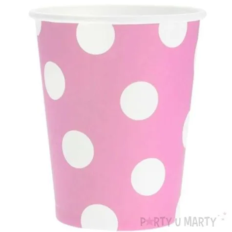 kubeczki papierowe groszki rozowe 270 ml 6 szt