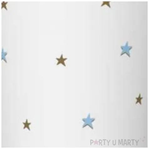 kubeczki papierowe gwiazdki blekitno zlote maki 250 ml 8 szt