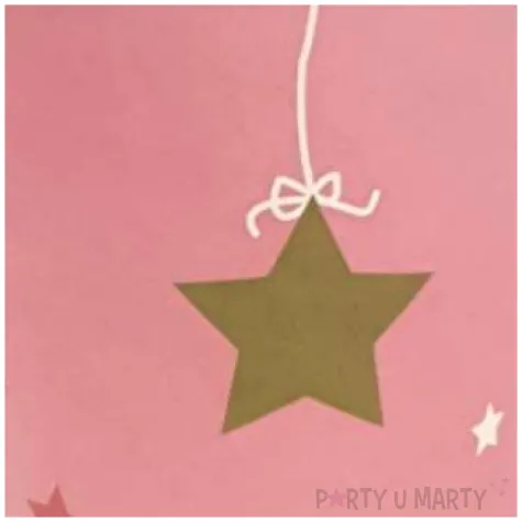 kubeczki papierowe gwiazdki rozowe jix 6 szt