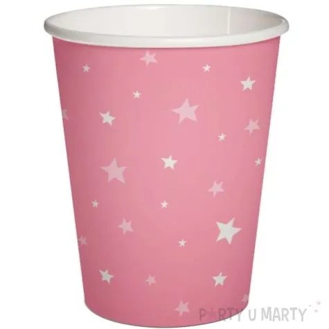 kubeczki papierowe gwiazdki rozowe paw 250 ml 10 szt