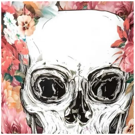 kubeczki papierowe halloween czaszka i kwiaty boland 250 ml 10 szt