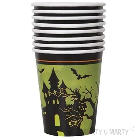 kubeczki papierowe halloween nawiedzony dom unique 266 ml 8 szt