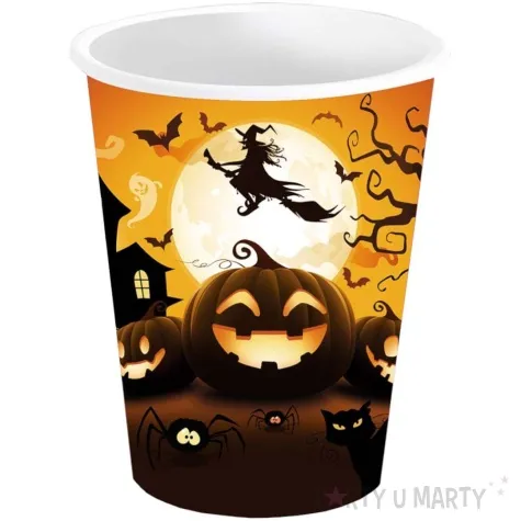 kubeczki papierowe halloween straszna dynia guirca 240 ml 6 szt