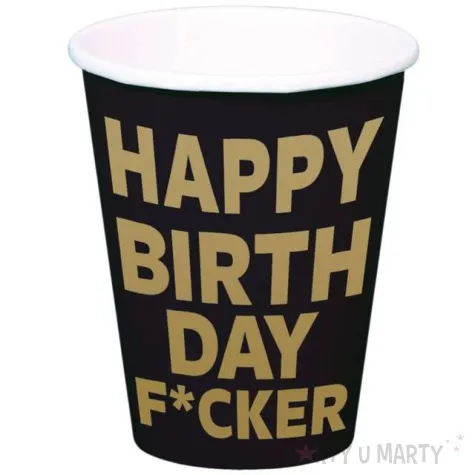kubeczki papierowe happy birthday fucker folat 350 ml 8 szt