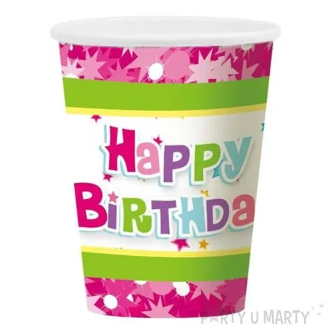 kubeczki papierowe happy birthday mix godan 270 ml 6 szt