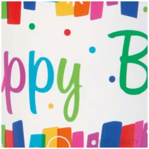 kubeczki papierowe happy birthday rainbow unique 266ml 8 szt