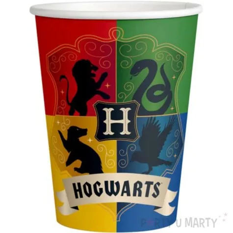 kubeczki papierowe harry potter hogwart domy amscan 8 szt