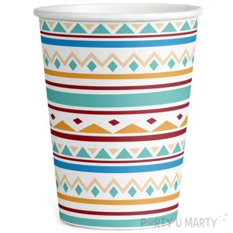 kubeczki papierowe indianskie wzory amscan 250 ml 8 szt