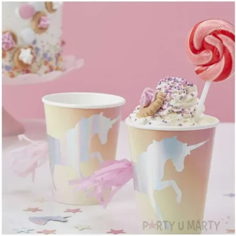 kubeczki papierowe jednorozec make a wish ginger ray 266 ml 8 szt