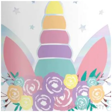 kubeczki papierowe jednorozec unicorn partypal 220 ml 6 szt