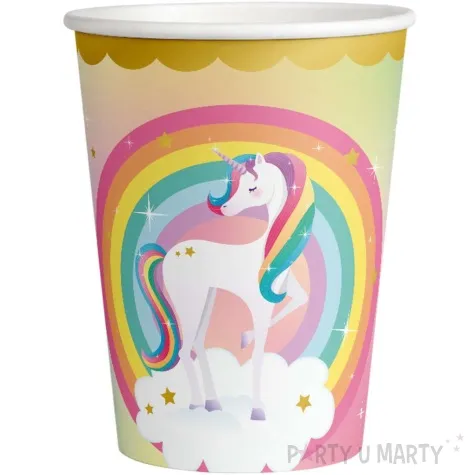 kubeczki papierowe jednorozec unicorn pd party 250 ml 8 szt
