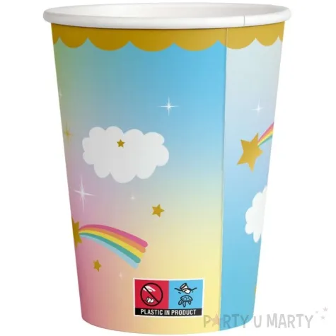 kubeczki papierowe jednorozec unicorn pd party 250 ml 8 szt