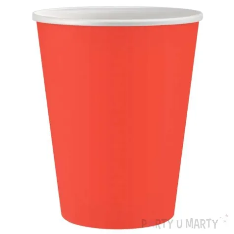 kubeczki papierowe klasyczne czerwone godan 250 ml 6 szt