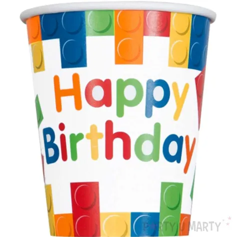 kubeczki papierowe klocki 266 ml 8 szt