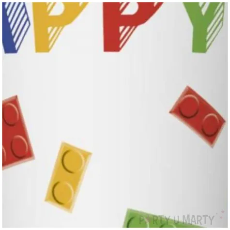 kubeczki papierowe klocki happy birthday maki 250 ml 8 szt