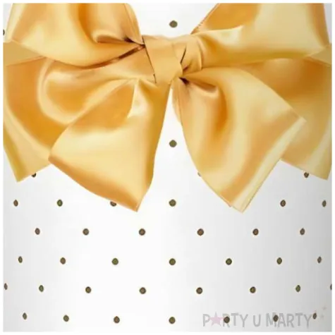 kubeczki papierowe kokarda i groszki bialy maki 250 ml 8 szt