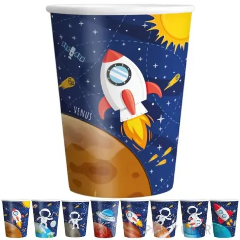kubeczki papierowe kosmos mix partypal 220 ml 8 szt