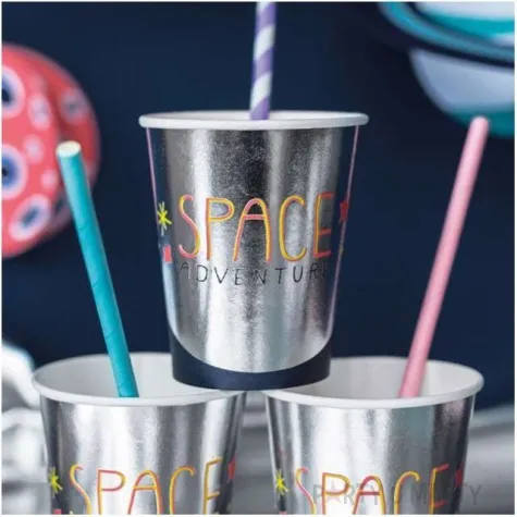 kubeczki papierowe kosmos partydeco 200 ml 6 szt