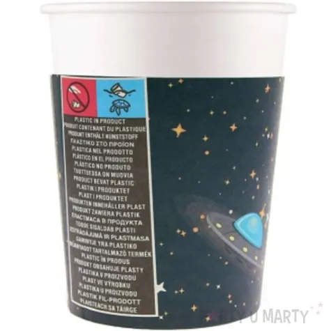 kubeczki papierowe kosmos rocket space procos 200 ml 8 szt