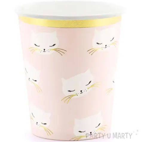 kubeczki papierowe kotek partydeco 200 ml 6 szt