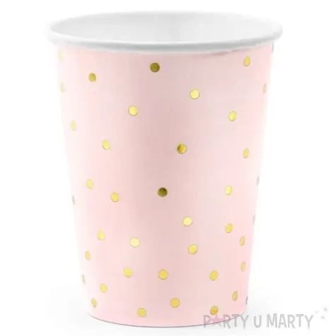 kubeczki papierowe kropki partydeco 260 ml 6 szt
