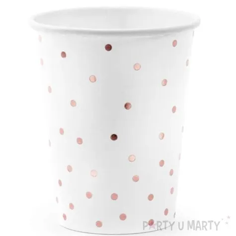 kubeczki papierowe kropki partydeco 260 ml 6 szt