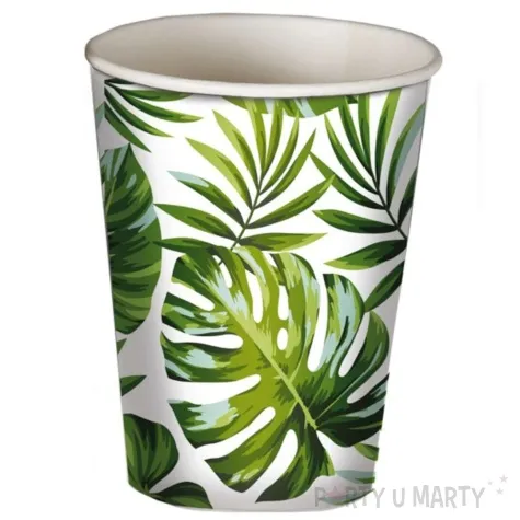 kubeczki papierowe liscie palmy i monstera guirca 240 ml 6 szt