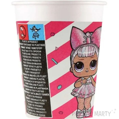 kubeczki papierowe lol surprise procos 200ml 8 szt