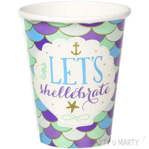 kubeczki papierowe mermaid wishes amscan 250 ml 8 szt