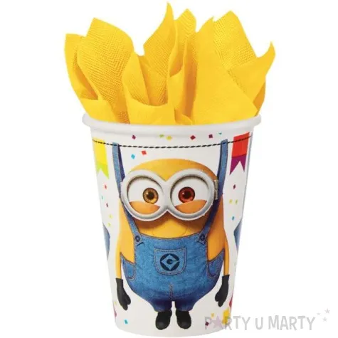 kubeczki papierowe minionki amscan 250 ml 8 szt