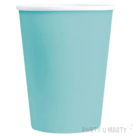 kubeczki papierowe monocolor turkusowe partypal 220 ml 6 szt