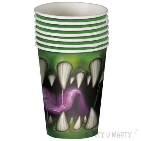 kubeczki papierowe mouth halloween guirca 200 ml 8 szt